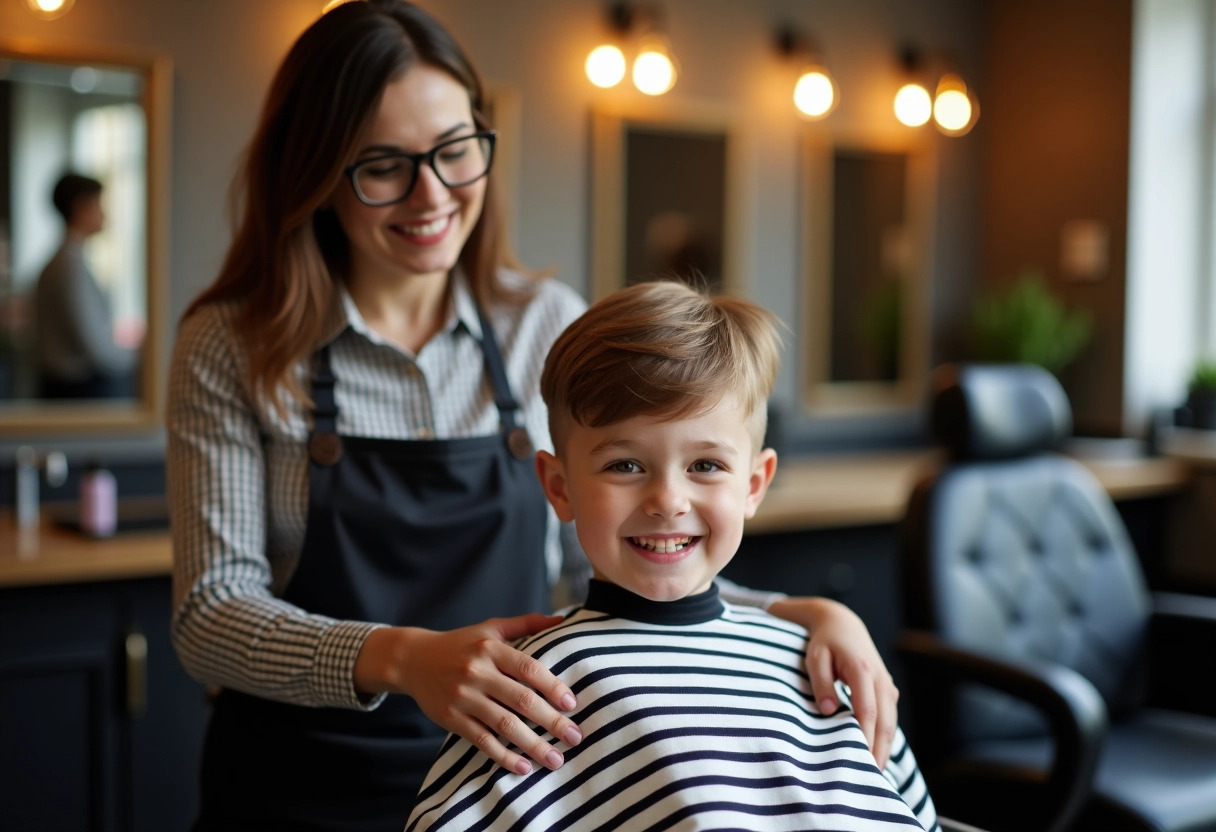 garçon coupe de cheveux